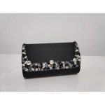 Tas pesta hitam wanita dengan ornamen payet batuan silver elegan Za'Nis Bag